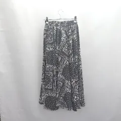 ◇ Θ DAY CLOSET デイ クローゼット ペイズリー柄 ロング フレア スカート サイズ表記なし ブラック レディース E  【1503050008495】