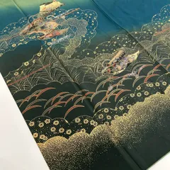 付下げ 金彩 一つ紋 裄66 色味の良い 訪問着 正絹 着物 MK-058