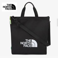 THE NORTH FACE ノースフェイス キッズ2wayトートバッグラージ ショルダー A4収納 チャック付 ブラック 海外限定
