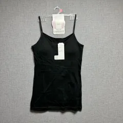 ブラック色 カップ付きキャミソール 綿100% 無地 ブラトップ インナー 肌に優しい 送料無料  M L LL br0018-bk