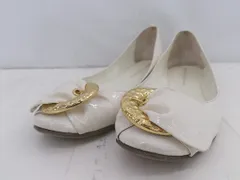 ◇ TSUMORI CHISATO ツモリチサト ラウンドトゥ フラット ベルト シューズ サイズ23 ホワイト レディース E  【1306050023396】のサムネイル