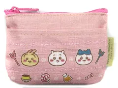 【中古】財布・パスケース 集合(総柄/洋菓子) ポケット付ミニ小銭入れ 「ちいかわ なんか小さくてかわいいやつ」 ちいかわもぐもぐ本舗限定