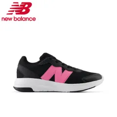 ニューバランス キッズ スニーカー 黒 白 ジュニア ランニングシューズ new balance 578 v1 Lace 子供 靴 通学 体育 スポーツ 運動靴 ブラック /ピンク  GK578