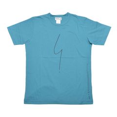 新品 dunhill Tシャツ ターコイズブルー ロゴプリント - メルカリ