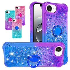 iPhone 12 Pro Max 背面ケース 流砂 リング付き キラキラ ラメ グリッター スパンコール 流れ おしゃれ かわいい 耐衝撃 ソフト アイフォン 12 プロ マックス スマホカバー