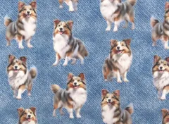 【ゆきちゃん限定】X2438 シェルティ デニムブルー コットン生地 1m