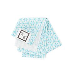 新品　夏半幅帯　雪花　水色
