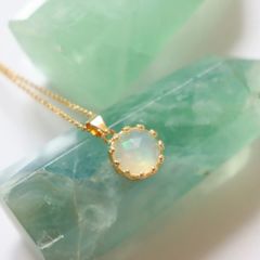10月誕生石✧宝石 オパールのネックレス✧高品質 天然石ペンダント