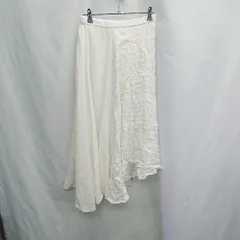 ◇ ⊂ Re.Verofonna　ヴェロフォンナ レースデザイン ロング丈 フレア スカート サイズ38 ホワイト系 レディース E  【1505290051989】