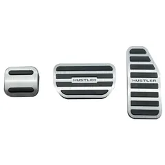 取付説明書付き ぴたっり装着 安全運転 パーキングフットブレーキペダルカバー 内装パーツ 専用ペダルカバー アルミ合金アルミ合金とゴム製 Hustler スズキハスラー 3PCS【シルバー】HUSTLER-JTY3 MEKOMEKO