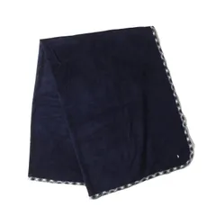 美品 RALPH LAUREN ラルフローレン HOME 大判 コットンフリース ブランケット 日本製 ネイビー 140cm / 200cm ファッション アイテム 小物【メンズ】のサムネイル