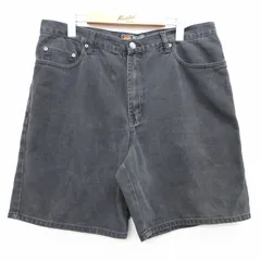 W36/古着 ルート66 ショート パンツ ショーツ メンズ 00s コットン 黒 ブラック デニム 25apr26 中古 ボトムス 短パン ショーパン ハーフのサムネイル