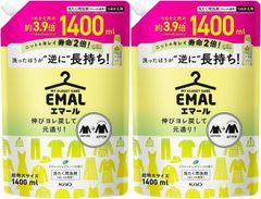 【大容量】エマール リフレッシュグリーンの香り 詰替え用 1,400ml x2袋