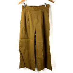 イネド INED パンツ ワイドパンツ サイドファスナー 裏地付き 麻混 ブラウン系 ベージュ系 9サイズ 2025032400190