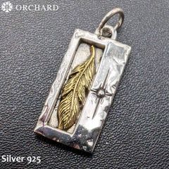 シルバー925 ブラス 真鍮 イーグル タグフェザー モチーフ ペンダント ネックレス メンズ レディース