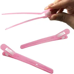 LamPlanning さびない.ダッカール ヘアピン ヘアクリップ 髪留め 濡れた髪 前髪 金属不使用 まとめ買い ピンク( ピンク 3個セット)