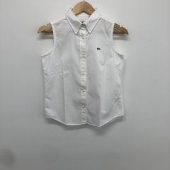 【LACOSTE】ラコステ　レディース　タンクトップ　トップス　ベスト　ホワイト　ワンポイント　サイズ40