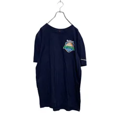 NIKE 半袖 プリントTシャツ L ネイビー ナイキ クルーネック バックプリント バスケットボール 古着卸 アメリカ仕入 a606-6333