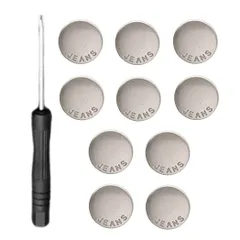 【数量限定】(#3) 手芸 裁縫 ジーパン直し DIY ネジ式 簡単取付け 10個セット リメイク用 交換 デニム ジーンズ ボタン HappyHome