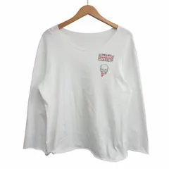 ルシアンペラフィネ LUCIEN PELLAT-FINET ラインストーン スカル Tシャツ ロンT カットソー 長袖 白 ホワイト M IBO68のサムネイル