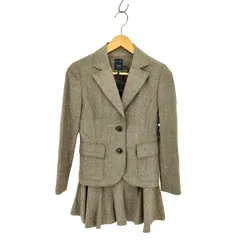 キース KEITH ウール 2B シングルブレストジャケット フレアスカート スーツ セットアップ レディース  36