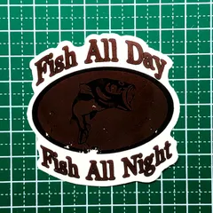 防水ステッカー【B42】釣り フィッシング 魚 かっこいい ブラックバス