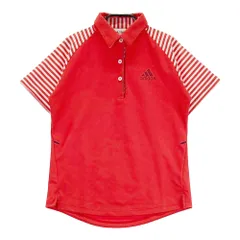 サイズ：M ADIDAS GOLF アディダスゴルフ  半袖ポロシャツ  レッド系 [240101509527] ゴルフウェア レディース ストスト