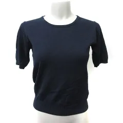 コムサイズム COMME CA ISM カットソー 半袖 7 S 黒 ブラック /YI