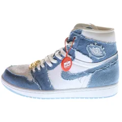 NIKE (ナイキ) WMNS AIR JORDAN 1 HIGH OG DENIM DM9036-104 ウィメンズ エアジョーダン1 OG デニム ハイカットスニーカー ホワイト/インディゴ US11/28cm