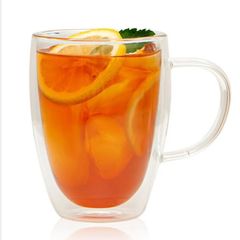 【過去最安値】アウトレット　マグカップ　耐熱 二重 グラス　保温保冷　(350ml 単品)