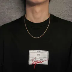 50cm ゴールド ロープチェーンネックレス メンズ レディース ネックレス