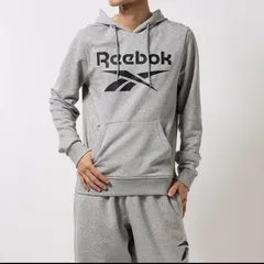 Reebok リーボック メンズ ビッグロゴフーディー / REEBOK IDENTITY BIG LOGO FT HOODIE （ミディアムグレー）Lサイズ