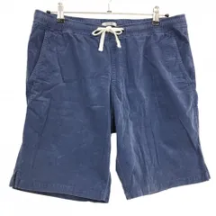 ★SALE価格★ベイフロー ハーフパンツ ブルー コーデュロイ ウエストゴム メンズ 4 ゴルフウェア BAYFLOW