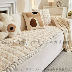 シートクッション ソファー 全長210cm 全長240cm ソファークッション  ナチュラル 北欧 お洒落 かわいい 温かい 冬 温活 クロスボーダー レッド グレー ブラウン アイボリー 4-7