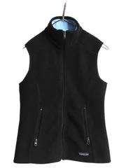 【お得なクーポン配布中!】 パタゴニア シンチラ フリース ベスト レディース XS / 古着 06年製 Patagonia アウトドア フルジップ 重ね着 前開き ハイネック ブラック