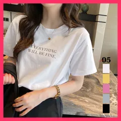 【スタッフおすすめ！】 半袖Tシャツ レディース 英字柄 夏 丸首 Tシャツ/トップス 薄手/韓国ファッション ロゴTシャツ カットソー クルーネック おすすめ おしゃれ　かわいい　人気 99YYZY-001
