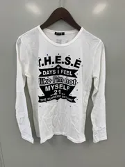 【ピンクキャット】ロングTシャツ　Lサイズ　ホワイト