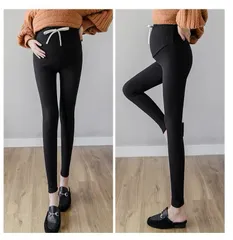 マタニティリブレギンス伸縮ストレッチ 丸紐・ゴム調整 ス