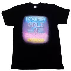 【中古】Tシャツ(女性アイドル) Happiness ツアーTシャツ ブラック Mサイズ 「Happiness LIVE TOUR 2016 GIRLZ N’ EFFECT」