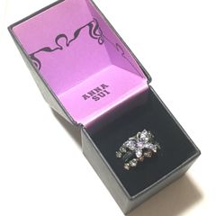 アナスイ ANNA SUI 3連リング 蝶々 バタフライ ハート 9号 指輪