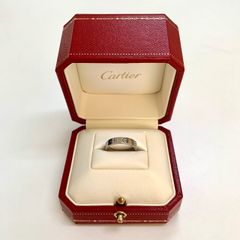 【上美品⭐️Cartierカルティエ】 『 LOVE 』 ラブリング  指輪　 750  K18WG　 ホワイトゴールド　 シルバーカラー　 サイズ刻印48    約7.5号　 外箱・専用ケース付き （AYA） 0240418022002S
