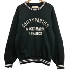 【新品未使用】WACKO MARIA ブラック トレーナー スゥエット WACKO MARIA/HIGH TIMES / HEAVY WEIGHT CREW NECK SWEAT SHIRT