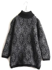 90s OLD GAP タートルネック ノルディック ニット セーター ギャップ