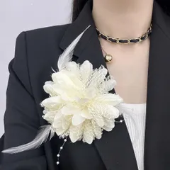 コサージュ レディース 大人 オーガンジー 華やか 羽根飾り クリップシフォン結婚式 コサージュ 髪飾り おしゃれ エレガント パーティー グラデーション シフォン アートフラワー 大人の女性 お呼ばれ 季節のイベント おしゃれ セレモニー フォーマル ギフト