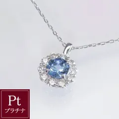 アクアマリン 天然ダイヤモンド ネックレス プラチナ 一粒 ネックレス pt950 レディース 品番tc-0103　2営業日前後の発送予定