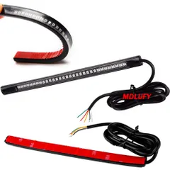 【特価セール】防震 高輝度 レッド信号ライトテール 汎用 バイクウインカー バイク バイク ledテールランプ 防水 赤い 12V 48SMD バイクライセンスランプ テープ ledブレーキランプ