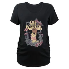 【送料無料】 ディズニー レディース Tシャツ トップス Disney's Winnie The Pooh Oh Bother Honey Pot Flower Frame Maternity Graphic Tee Black