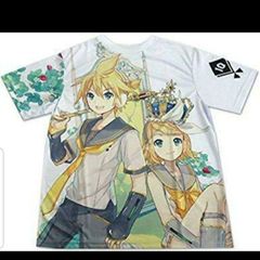 ハ13　VOCALOID鏡音リン・レン 限定 フルグラフィック Tシャツ 王冠