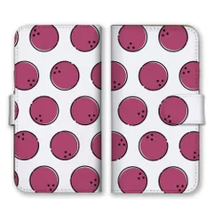 iPhoneSE 第3世代 第2世代 ケース 手帳型 アイフォンSE スマホケース 携帯ケース ボウリング ボーリング スポーツ マイボール 面白い おもしろい ドット柄 水玉模様 ホワイト カラー04