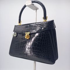 極美品】G.BOLLI シャイニングクロコダイル イタリア製 定価58万円 